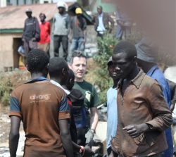 Chatting to the guys